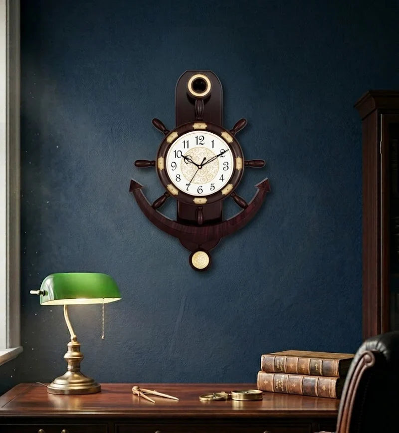 Solace Vintage Anchor Pendulum Wall Clock